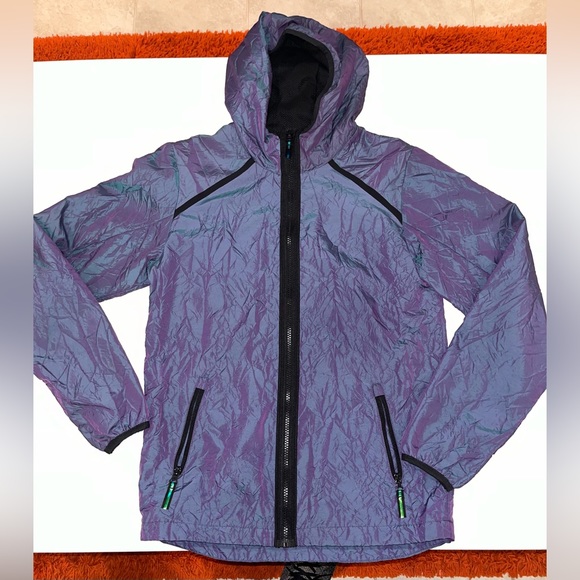 Iridescent Reflective Windbreaker Jacket - Picture 1 of 5